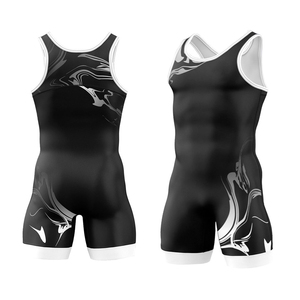 Camiseta de lucha libre vendedora caliente de calidad superior en tamaños personalizados Spandex/tela de poliéster hecha - Product Image 4