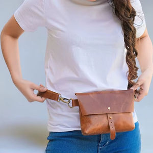 Gran oferta, riñonera Vintage de cuero genuino para hombre, riñonera y bandolera en el pecho, bolso de moda para hombre, 2017 - Product Image 1