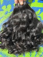 Cheveux humains indiens Super Double Drawn, bouclés et rebondissants, tissage de cheveux humains Fummi