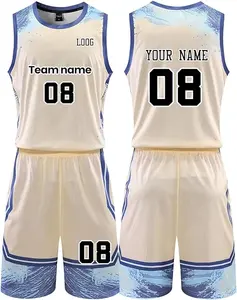 Erkek özel tam süblimasyon basketbol forması kolej ekibi üniforma tasarım OEM hizmeti otomatik kesme ile dijital baskı