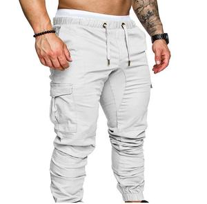 Pantalon cargo OEM pantalon cargo conçu pour les états-unis décontracté cheville nouée cordon coton hommes résistant à l'usure grande taille Hip Hop - Product Image 1