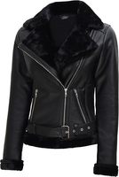 Blouson aviateur en cuir et peau de mouton élégant pour femme, respirant, logo uni sur le devant, pour le printemps, l'été, l'automne et l'hiver