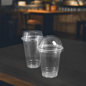 Vasos Desechables Transparentes de Pared Simple, Ecológicos, de Plástico PP, con Tapas de 95 mm de Diámetro para Bebidas Frías y Café, QUANG QUAN - Product Image 4
