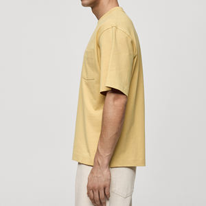 T-shirt Homme Oversize 100% Coton Grammage Lourd 240G Personnalisable avec Logo Brodé Style Vintage Délavé à l'Acide Effet Pierre OEM - Product Image 4