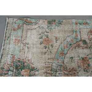 Alfombra Turca Vintage de 3,9x9,9 pies, Alfombra de Pasillo, Alfombra de Lana Azul - Product Image 4