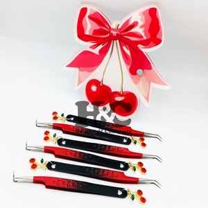 แหนบต่อขนตาปลอมดีไซน์ใหม่แหนบปลายแหลมปลายแหลม90องศาที่ยั่งยืนได้รับการทดสอบบรรจุภัณฑ์โลโก้ - Product Image 1