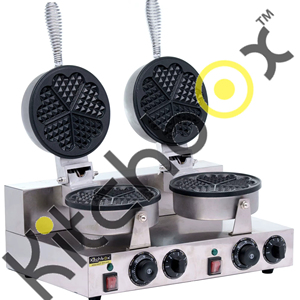 Kitchbox Industrial Commercial Flower Waffle Maker (Juego de 2) - Product Image 1
