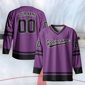 Uniforme de match de hockey sur glace unisexe pour adultes, 100% polyester, séchage rapide, respirant, vêtements de sport - Product Image 2