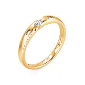 Bague de mariage Jeulia Parallel Meet pour homme, plaquée or rose, gravable, avec grappe de pierres - Product Image 2