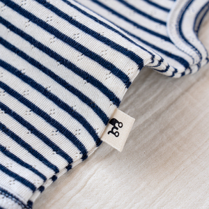 Mameluco sin Mangas Transpirable 100% Algodón Ecológico para Bebés Niños o Niñas de 0 a 24 Meses, de Alta Calidad con Rayas - Product Image 5