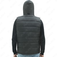 2025 nouveau Design hommes à capuche bouffant gilet mince polaire doublé fermeture éclair personnalisé en gros manteau veste