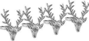 Lot de 4 ronds à serviette en métal couleur argent de MZ INTERNATIONAL - Product Image 3
