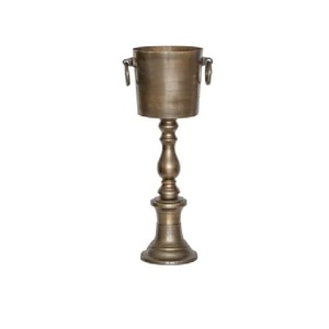 Seau à glace à vin en métal en acier inoxydable avec trépied Refroidisseur de champagne portable pour bar, fête et hôtel - Product Image 5