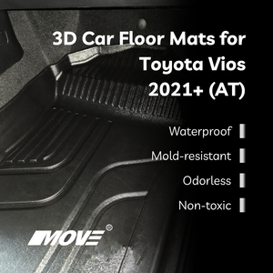 แผ่นรองสำหรับรถยนต์ TPE สำหรับ Toyota Vios 2018 + ทนทานเสื่อสำหรับรถไม่มีกลิ่นออกแบบได้ตามที่ต้องการสำหรับทุกฤดูกาล - Product Image 5
