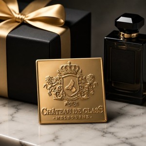 Etiqueta Adhesiva de Aluminio Dorado de Alta Calidad, Personalizada, de Lujo, Resistente al Agua, para Perfumes, Vino, Velas, Marcos de Fotos y Manualidades, 2025 - Product Image 6