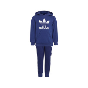 Set Felpa con Cappuccio Adidas Trefoil per Ragazzi, Colore: Blu/Bianco, 100% Autentico - Product Image 1