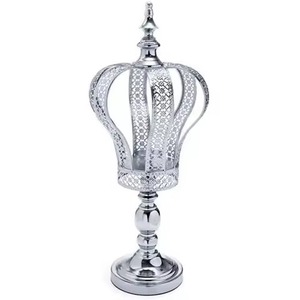 Elegante Escultura de Corona Plateada con Incrustaciones de Piedras Brillantes, Adorno Decorativo de Mesa, Centro de Mesa de Diseño Único - Product Image 3