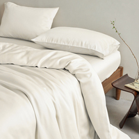 Housse de couette moderne jetable en bambou 300 TC, couleur personnalisée avec certificat OEKO, taille Queen, drap 100% fibre de bambou