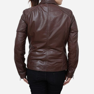 Veste en cuir tendance respirante en cuir de veau véritable nouvelle arrivée pour femmes de haute qualité en gros tricotée personnalisable - Product Image 3