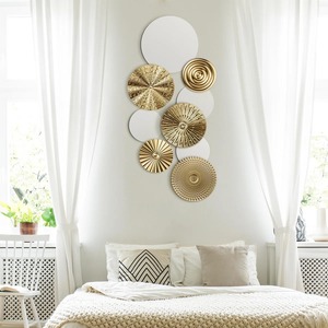 Panneau mural en métal contemporain unique Sculpture abstraite de luxe faite à la main pour salon chambre bureau - Product Image 5