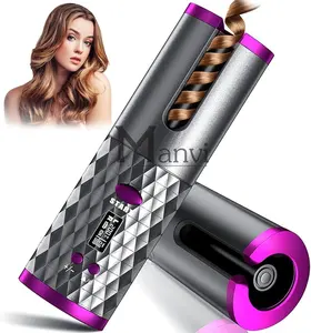 Cordless Hair Curler w/ 6 Temp & Timer, Portable Wireless Curling Iron, USB Rechargeable sale at low prices