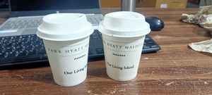 Gobelets à double paroi Nexo Luxe Biodégradables Recyclables en papier jetables pour café thé eau boissons fêtes maison et bureau - Product Image 3