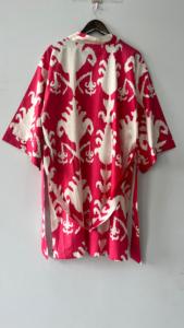 Belle main bloc imprimé coton Kimono Robe hiver Peignoir et Robe de douche ODM approvisionnement - Product Image 5