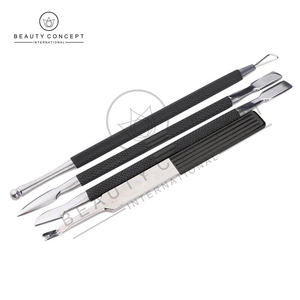 Herramienta de Arte de uñas Empujador de cutículas de uñas Producto de calidad premium de acero inoxidable de doble extremo Empujadores de tallos de estilo más nuevo Respetuoso con el medio ambiente - Product Image 2