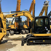 Excavatrice sur chenilles hydraulique CAT 308C d'occasion de haute qualité, peinture d'origine, faible usure, mini-pelle Caterpillar prête à être expédiée