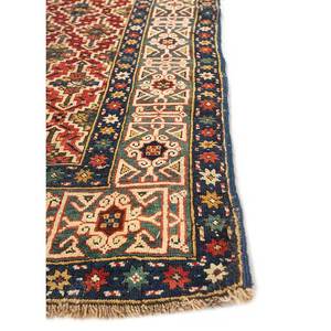 Aalam Hand Knotted Wool Rugs in Red & Orange Geometric Pattern for Home Use-Paem-543 - Product Image 4