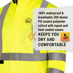 Veste de sécurité réfléchissante haute visibilité, nouvelle arrivée, prix raisonnable, matériau durable, best-seller, ANSI Classe 1, imperméable, avec logo. - Product Image 3