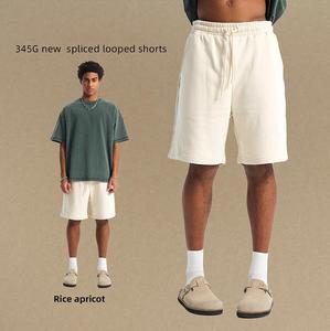 กางเกงขาสั้นสำหรับผู้ชายกางเกงขาสั้นกีฬาของผู้ชายกางเกงขาสั้นชายหาดทรงตรงยาวปานกลางแบบลำลองแบบถักทรงหลวม - Product Image 4