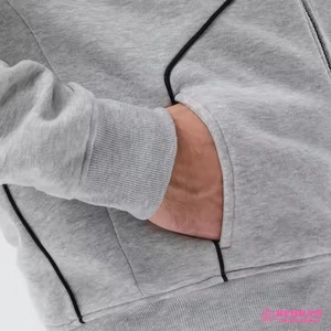 Nouveauté, cagoule vintage à capuche avec fermeture éclair pour hommes, épaules tombantes, col à capuche, logo personnalisé, 2025 - Product Image 4