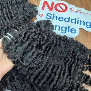VENTE FLASH ! Extensions de Cheveux Humains Bouclés Vierge Vietnamiens Grade Remy, Tissage Double à la Machine, 100g, Toutes Couleurs - Product Image 1