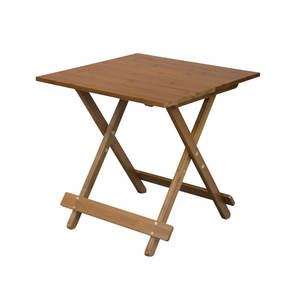 Mesa plegable portátil de bambú sólido de 20 pulgadas, diseño cuadrado para muebles de sala de estar - Product Image 3