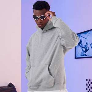 เสื้อสเวตเตอร์แบบสวมหัวผ้าคอตตอนผสมเสื้อฮู้ดแบบกำหนดเองวัสดุเปล่าสำหรับผู้ชาย - Product Image 3