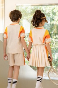 Uniforme de escuela primaria para jardín de infantes, ropa deportiva de 2 piezas de verano, logotipo bordado gratis - Product Image 5