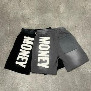 Pantalones cortos de felpa francesa para hombre personalizados al por mayor, ropa de calle de algodón pesado, pantalones cortos desgastados vintage con lavado ácido - Product Image 1