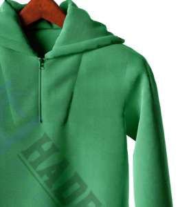 Sweatshirt à capuche décontracté avec fermeture éclair pour homme, logo brodé, taille XS, vêtements délavés - Product Image 4