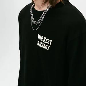 Bague grande taille 100% en coton pour hommes impression personnalisée de haute qualité logo avant et arrière o neck surdimensionné t-shirt à épaules tombantes pour hommes - Product Image 5