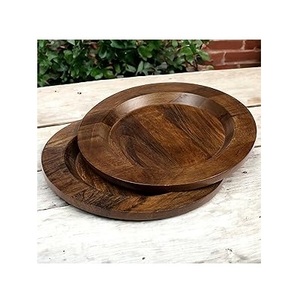 Assiette de présentation en bois de qualité supérieure, taille personnalisable, look élégant, pour la maison et la cuisine - Product Image 1