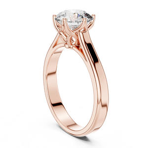 Anillo de compromiso de diamante de laboratorio de oro sólido de 14 quilates de inspiración vintage de 1 quilate, racimo de diamantes de corte redondo para ocasiones de boda - Product Image 6