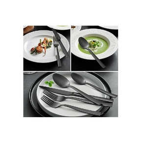 Ensemble de couverts en métal noir de qualité standard Design de luxe Couverts en acier miroir faits à la main Ensemble de couverts Couleur personnalisée - Product Image 2