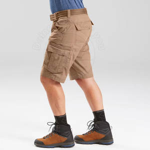 Pantalones cortos informales Cargo de algodón de diseño personalizado para hombres Patrón sólido de peso pesado de alta calidad Ecológico con bolsillos laterales - Product Image 5