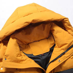 Chaqueta acolchada de ajuste suave para hombre de alta calidad con cuello levantado mangas completas cómodas para el invierno - Product Image 4