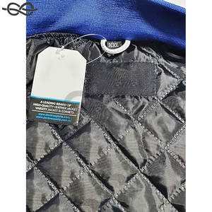 Hommes American Letterman Baseball School Team Varsity Jacket Noir Laine et Noir Manches en cuir véritable Lignes noires/rouges - Product Image 4