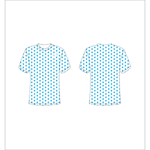 เสื้อยืดแขนสั้นลายจุดผู้ชาย คอกลม ทรงปกติ พิมพ์ลายสีน้ำเงินขาว Trackstar OEM แบรนด์ส่วนตัว TSI-G05-P0771 - Product Image 1