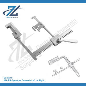 เครื่องถ่างซี่โครงแบบแมนนวล IMA แปลงรูปทรงซ้ายขวาได้ ผลิตจากสแตนเลส สำหรับการผ่าตัด ใช้สำหรับถ่างซี่โครงทรวงอก ได้รับการรับรองมาตรฐาน CE ระดับ Class I - Product Image 2