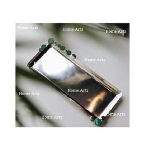 Plateau de service en acier inoxydable de taille personnalisée Plateau de service à thé et à café de forme rectangulaire au design attrayant - Product Image 1