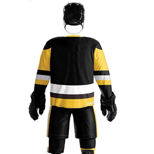 Diseños de rayas transpirables de secado rápido de alta calidad para hombres y mujeres, uniforme de Hockey sobre hielo estampado, conjuntos de camisetas y pantalones cortos para adultos Unisex - Product Image 3
